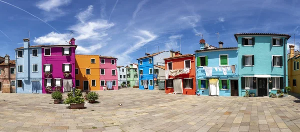 Burano Italien Juli 2021 Bunte Häuser Auf Der Insel Burano — Stockfoto