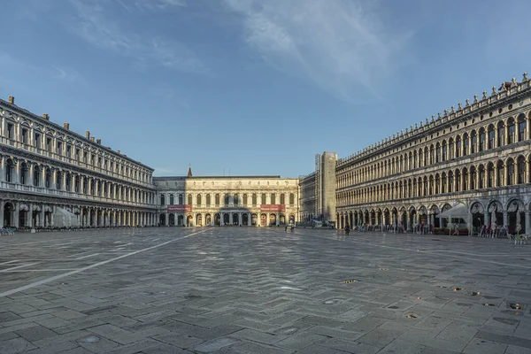 Venedig Italien Juli 2021 Leerer Markusplatz Venedig Frühen Morgen — Stockfoto