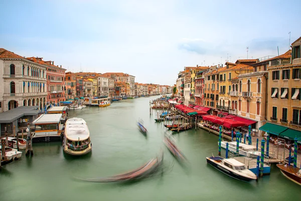 Венеция Италия Июля 2021 Года Вид Моста Риальто Канал Гранде — стоковое фото