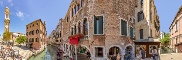 Venecia Italia Julio 2021 Plaza Medieval Barrio San Marco Con — Foto de Stock