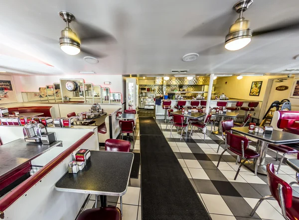 Johnny rockets restaurant op ocean drive, 728 in miami, — Stockfoto