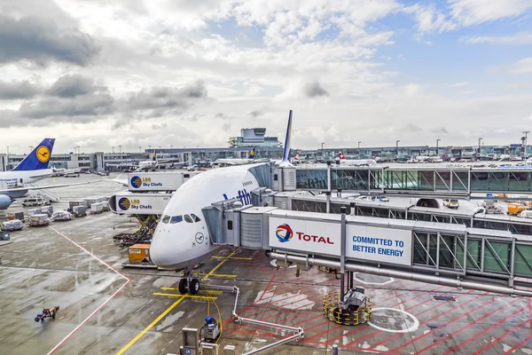 LH440 to Houston is ready for boarding — Stock Photo, Image