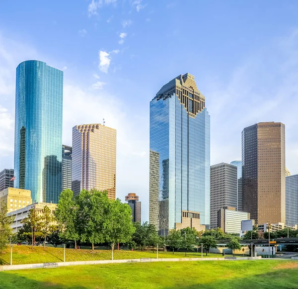 Panoramę z houston, texas i — Zdjęcie stockowe