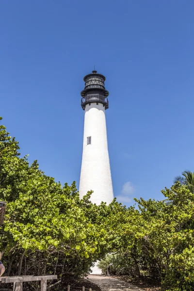 Знаменитый маяк на мысе Флорида в Ки-Бискейн — стоковое фото