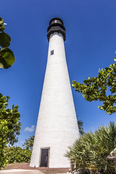 Słynnej latarni morskiej cape Florida w kluczowych biscayne — Zdjęcie stockowe