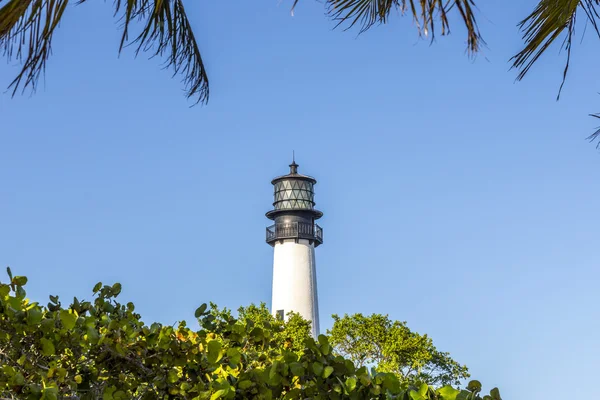 Знаменитий маяк на мисі Флорида в Кі-Біскейн — стокове фото