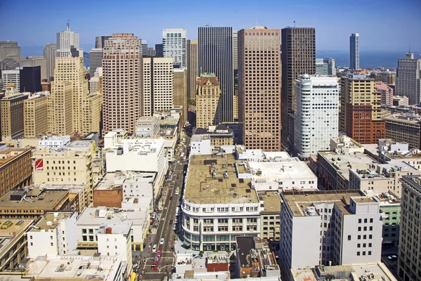 Utsikt från taket till staden san francisco — Stockfoto