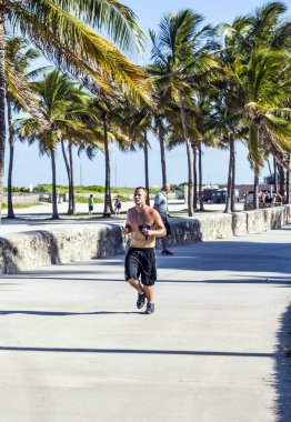 adam, ocean drive south Beach promenade boyunca boyunca jogs