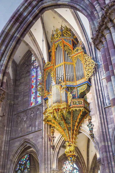 Organo nella Cattedrale di Strasburgo — Foto Stock