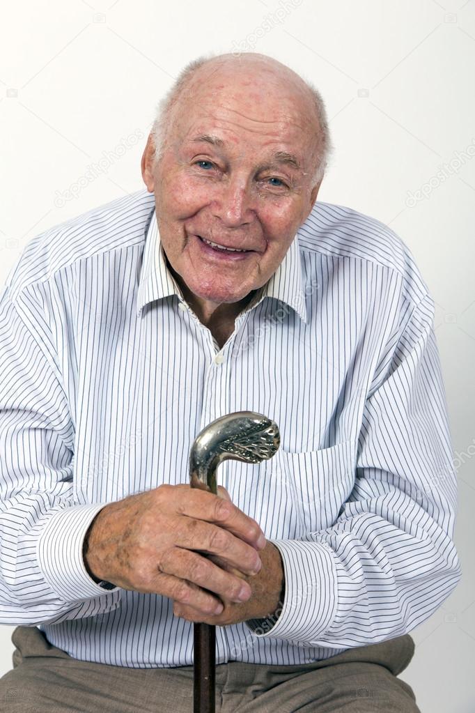 happy happy elderly man enjoys life