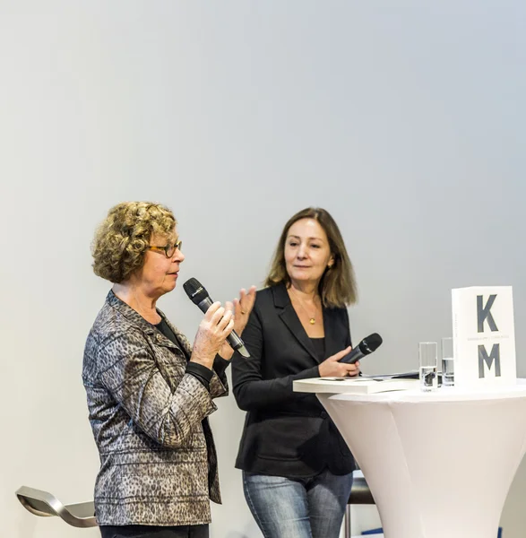 Intervju på Faz mötesplats med Barbara Klemm — Stockfoto