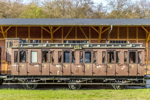 Beroemde oude trein in station Seebad Heringsdorf — Stockfoto