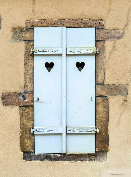 Paneles de madera de fondo con formas de corazón en Little Venice en C — Foto de Stock