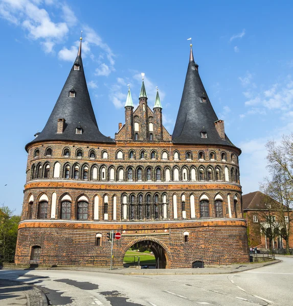 Holstentor gate in Luebeck — Stock Photo, Image