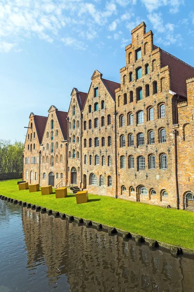 Salzspeicher (saltlagre) i Luebeck, Tyskland - Stock-foto