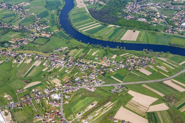 Antenne für Landschaft und Kraftwerk in Krakau — Stockfoto