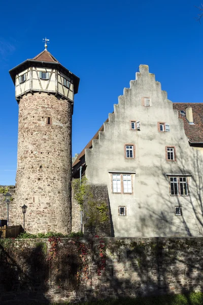 Altstadt von Michelstadt mit Stadtmauer — Stockfoto