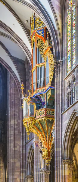 Organ in Strasbourg Cathedral — Stock Photo, Image