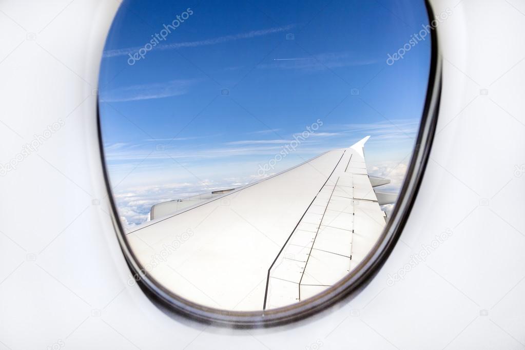 aerial out of an aircraft window 