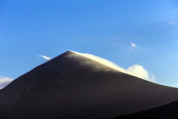 Topo do vulcão na área de Timanfaya em Lanzarote — Fotografia de Stock