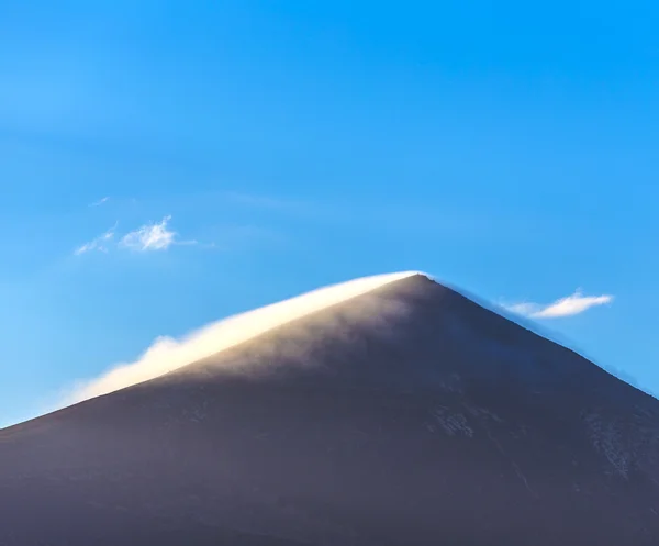Gipfel des Vulkans in der Gegend von Timanfaya auf Lanzarote — Stockfoto