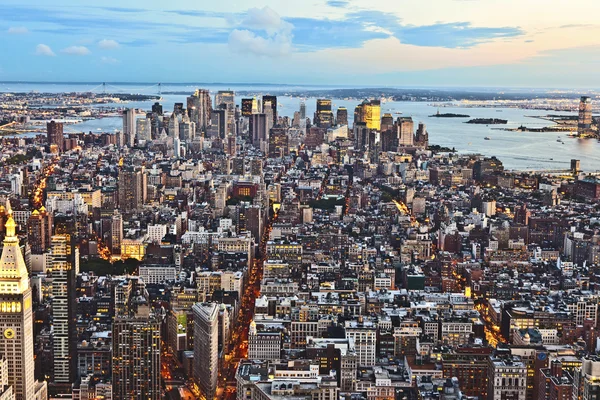 New york v noci od empire state building — Stock fotografie