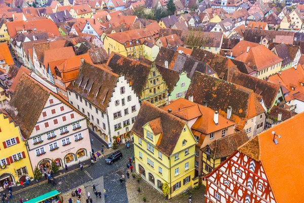 Luchtfoto van Rothenburg ob der Tauber — Stockfoto