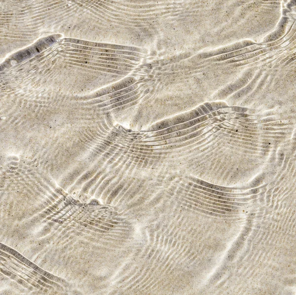 Vzorek vody na písečné pláži — Stock fotografie