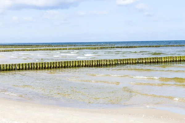 Wave breakers at the baltic sea — Stock Photo, Image