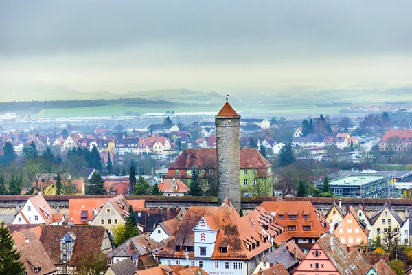 Antenn över Rothenburg ob der Tauber — Stockfoto