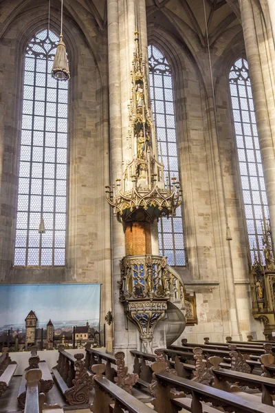 Dentro de St. George 's Minster em Dinkelsbuehl — Fotografia de Stock