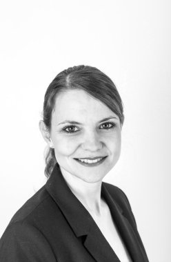 İş elbiseli çekici kadın