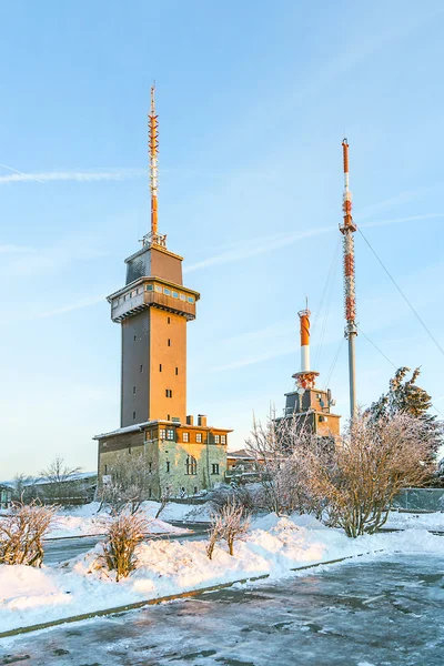 Mount Grosser Feldberg, highest peak of the german Taunus mounta — Stock Photo, Image