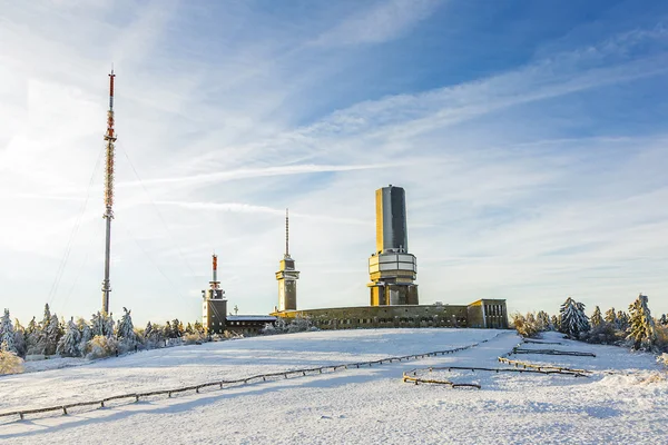 Mount Grosser Feldberg, highest peak of the german Taunus mounta — Stock Photo, Image