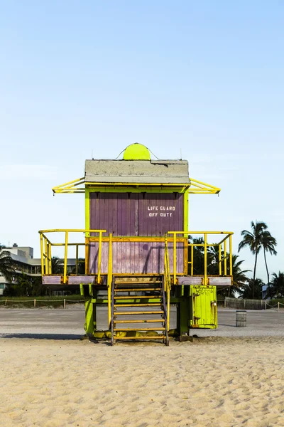 Life guard tower on South Beach, Miami — Stock Photo, Image