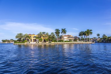 Luxurious waterfront home in Fort Lauderdale, USA. clipart