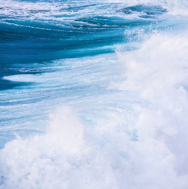 beautiful blue high waves clipart