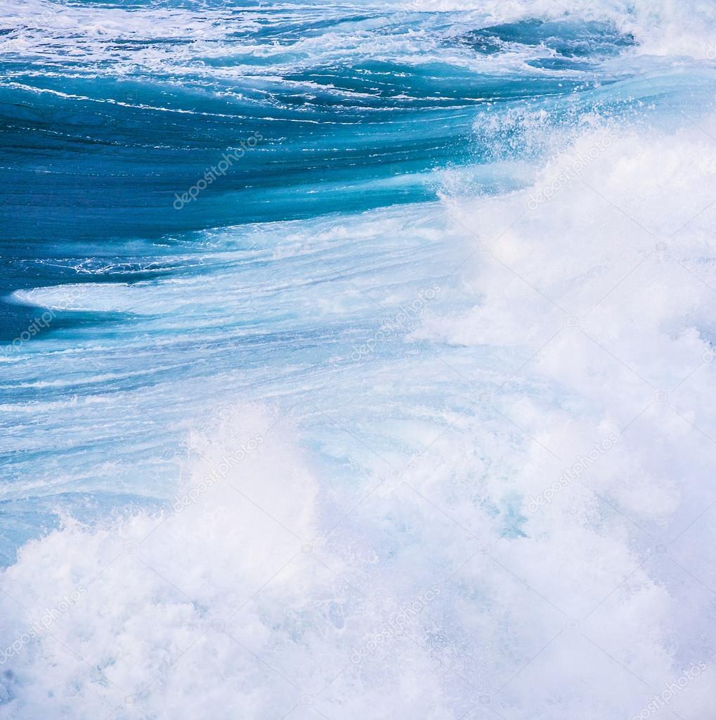 beautiful blue high waves