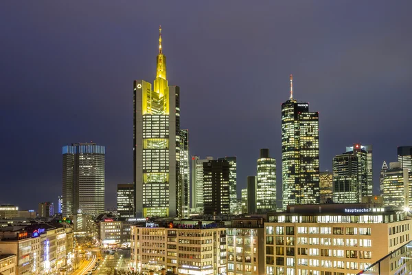 Vista para o horizonte de Frankfurt com Hauptwache — Fotografia de Stock