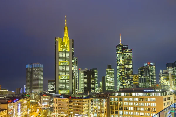 Vista al horizonte de Frankfurt con Hauptwache — Foto de Stock