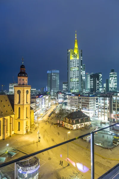 Vista al horizonte de Frankfurt con Hauptwache —  Fotos de Stock
