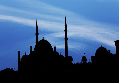 Karanlık gölge Kahire'de Selahaddin Eyyubi Kalesi 