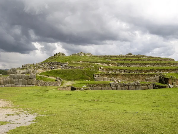 サクサイワマン、クスコ ペルー ペルー アンデスのインカ遺跡します。 — ストック写真
