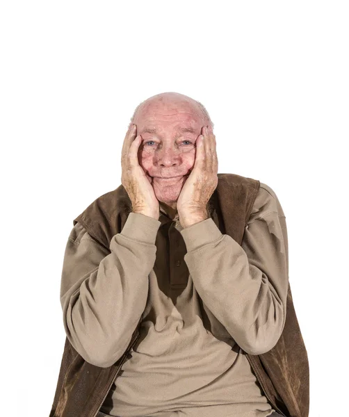 Elderly funny retired man — Stock Photo, Image