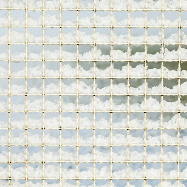 Snö täckta staket — Stockfoto
