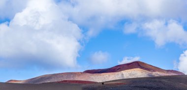 dağlar, lanzarote timanfaya milli parkta ateş 