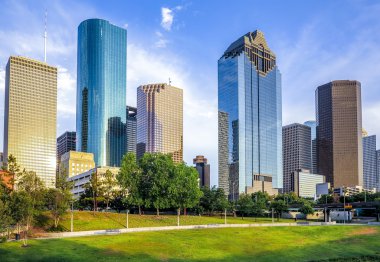 houston manzarası içinde günbatımı