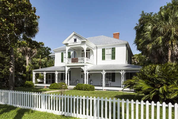 Villas de madeira antiga herança em Apalachicola, EUA — Fotografia de Stock