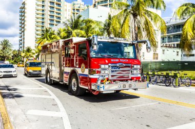 İtfaiye görev South Beach Miami