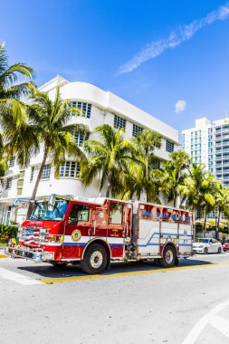 İtfaiye görev South Beach Miami